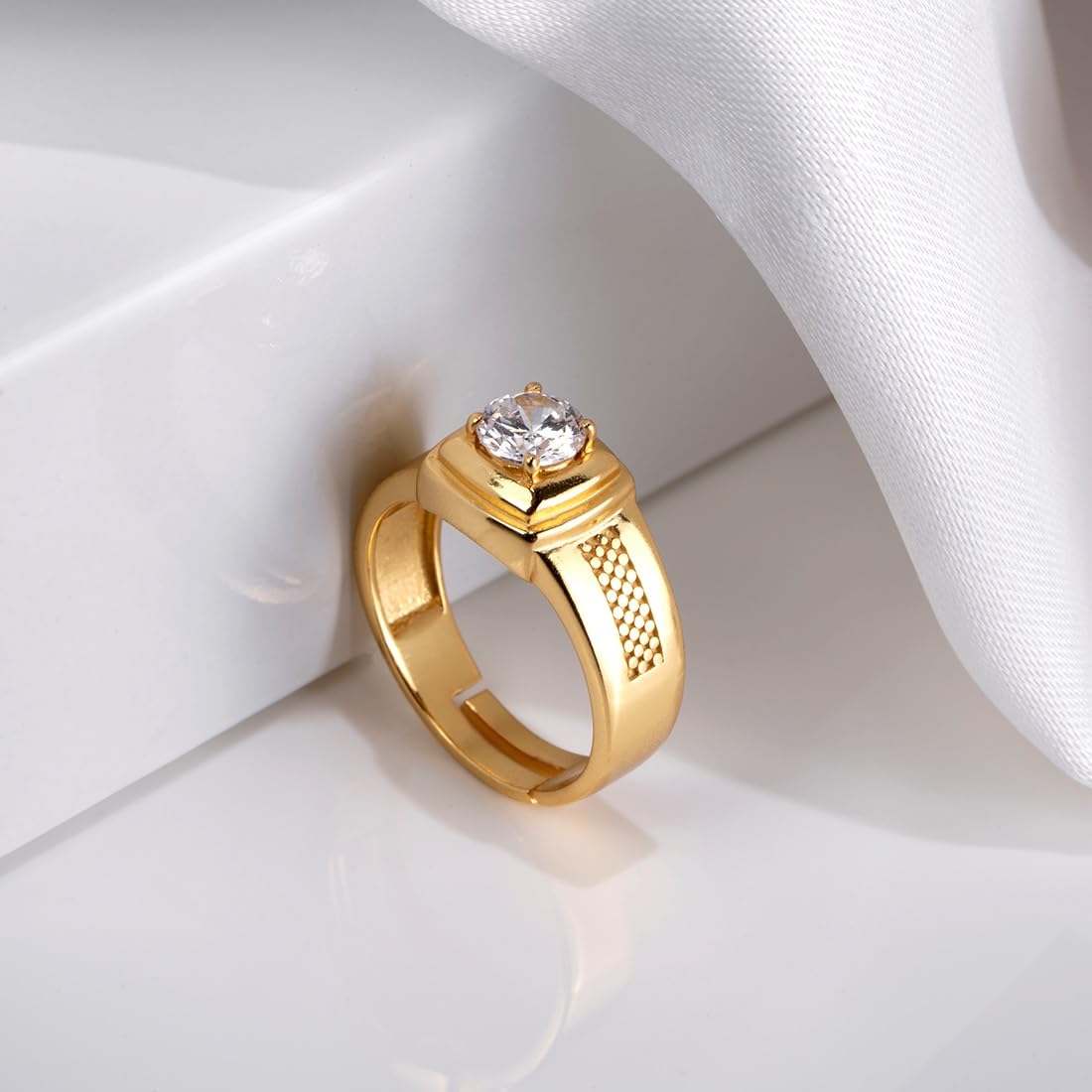 925 Silver Solitaire Plated Ring with 925 Hallmark